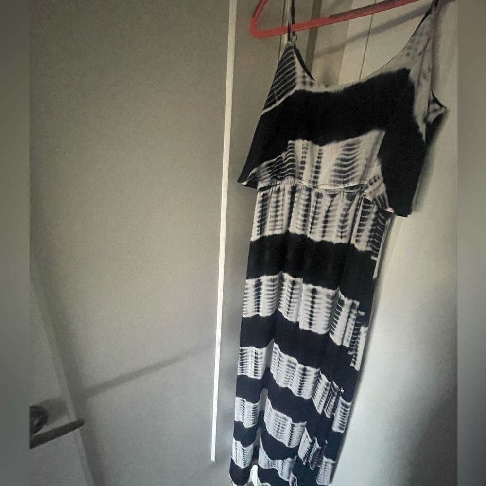 Floor length tie dye dress
